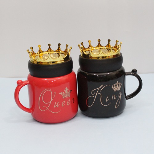 King and Queen Couple Ceramic Coffee Mug