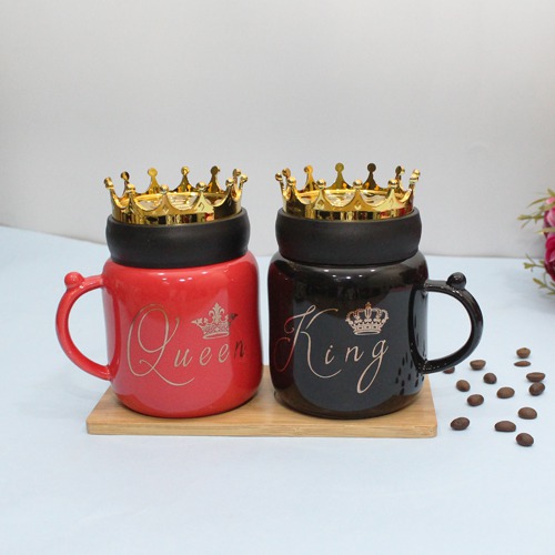 King and Queen Couple Ceramic Coffee Mug