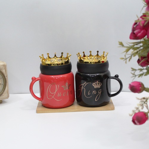 King and Queen Couple Ceramic Coffee Mug