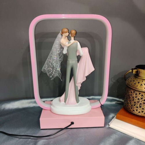 Romantic Couple Statue Showpiece With Lights