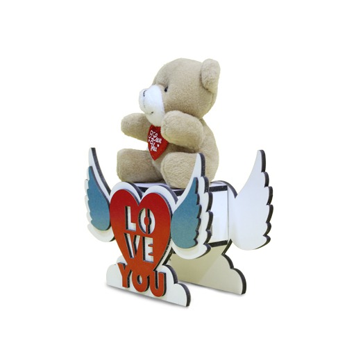 Decorative Musical Showcase showpiece with Teddy Bear|Brown Colour