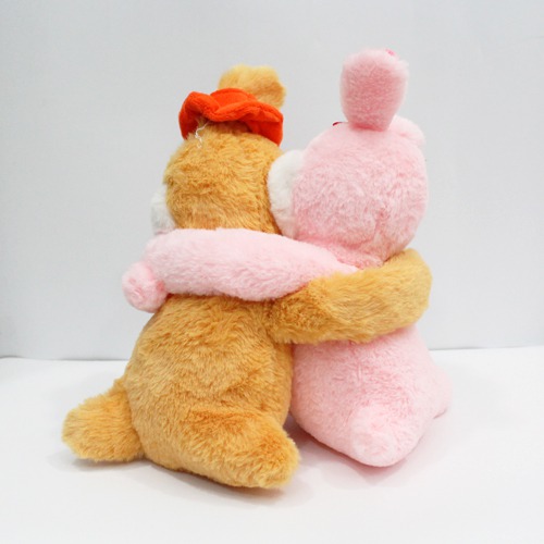 Romantic Cute Couple Bunny With Pink Heart