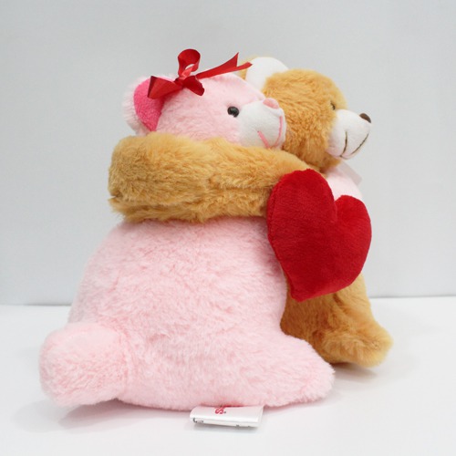 Romantic Couple Teddy Bear with Red Heart