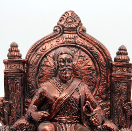 Chhtrapati Shivaji Maharaj With Rajdand Copper Colour