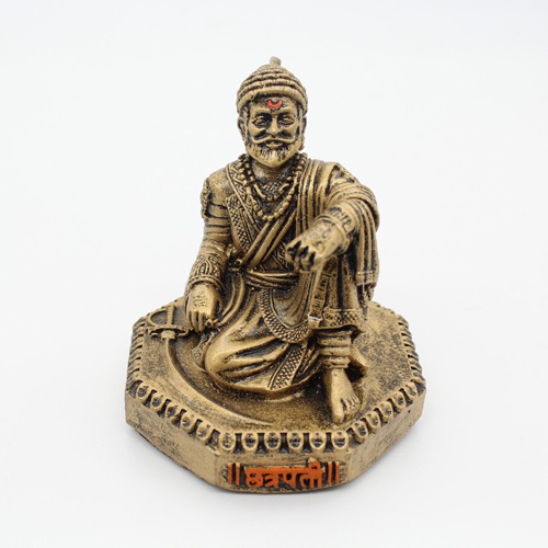 Chhatrapati Shivaji Maharaj Statue-Golden Colour (4 inch)