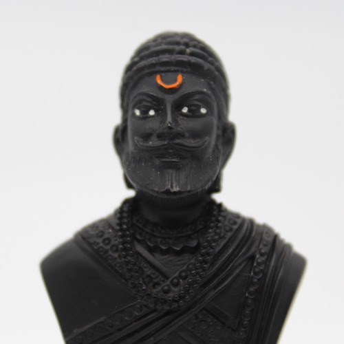 Chhatrapati Shivaji Maharaj Bust Car Dashboard Idol Elegant Black Colour Finishing