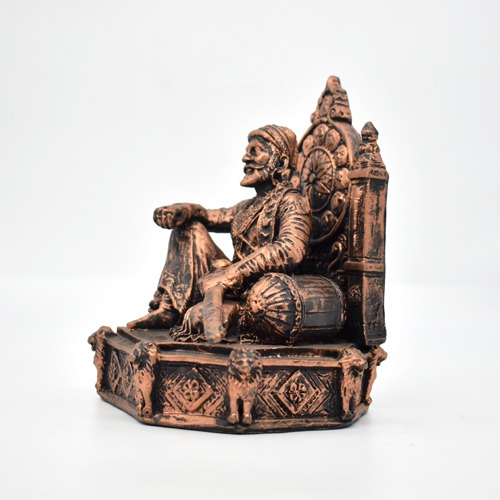 Chhatrapati shivaji Maharaj sitting on Singhasan Bronze Finished