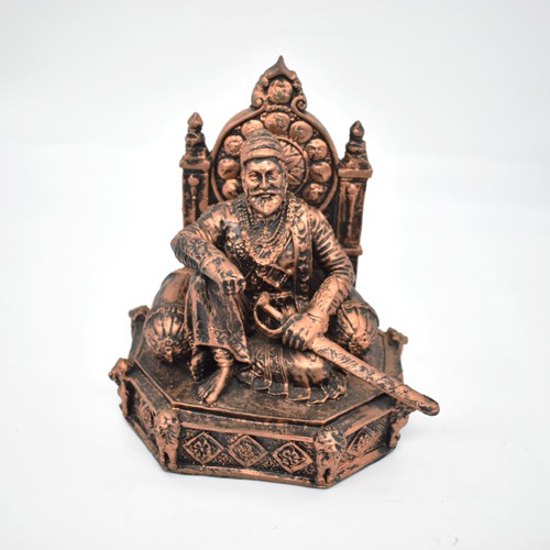 Chhatrapati shivaji Maharaj sitting on Singhasan Bronze Finished