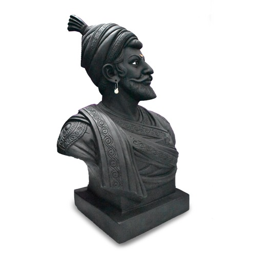 Chhatrapati Shivaji Maharaj Bust Sculpture in Black finishing