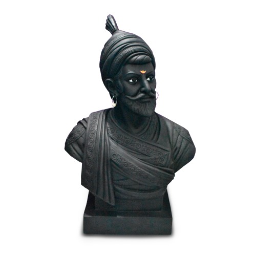 Chhatrapati Shivaji Maharaj Bust Sculpture in Black finishing