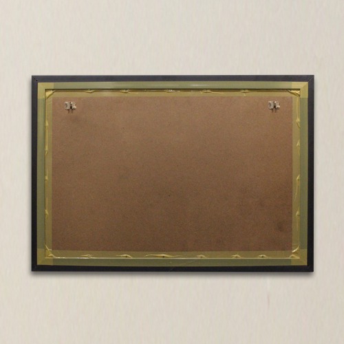 Chhatrapati Shivaji Maharaj And Shiv Mudra Photo With Black Wooden Border Frame
