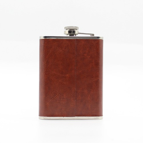 Stainless Steel Leather Hip Flask 8 Oz Liquor Bottle or Wine Whisky Alcohol Drink Holder Pocket Flask Holder.