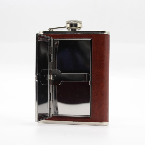 Stainless Steel Leather Hip Flask 8 Oz Liquor Bottle or Wine Whisky Alcohol Drink Holder Pocket Flask Holder.