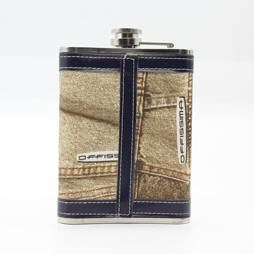 Jeans Leather Hip Flask Alcohol Pocket Bottle |  Liquor Bottle or Wine Whisky Alcohol Drink Holder Pocket Flask Holder.