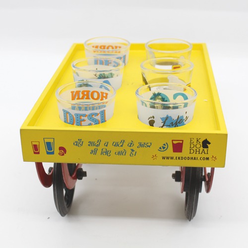 Ek Do Dhai Rangeela Cart with Shot Glass