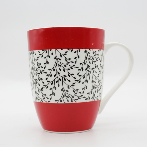 Leaf Design Printed Ceramic Coffee Mug