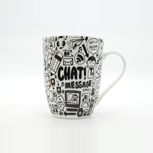 Social Media Printed Ceramic Coffee Mug