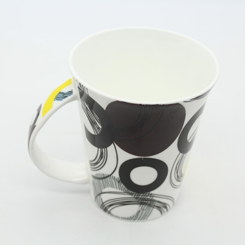 Circle Design Printed Ceramic Coffee Mug