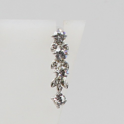Silver Plated Diamond Studded Necklace Set With Earrings