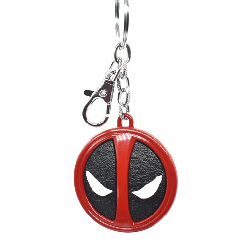 Superhero Deadpool Face Metal Key Chain | Premium Stainless Steel Deadpool Keychain For Gifting With Key Ring Anti-Rust