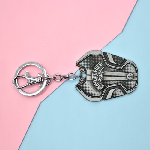 Motor Cycle Club Metallic Key Chain | Premium Stainless Steel Keychain For Gifting With Key Ring Anti-Rust