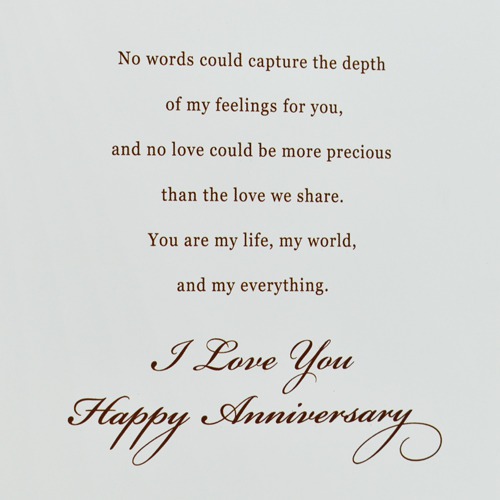 On Our Anniversary For My Wonderful Husband Greeting Card
