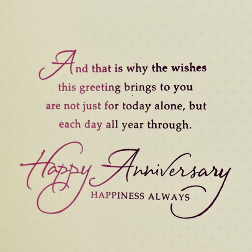 On Your Anniversary With Love Greeting Card
