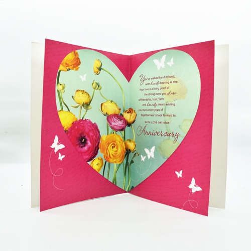 Happy Moments are Wished On Your Anniversary Greeting Card