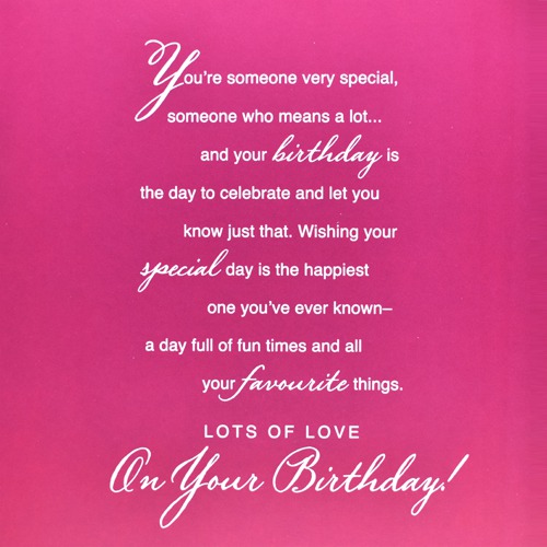 Loving Thoughts On Your Birthday Greeting Card