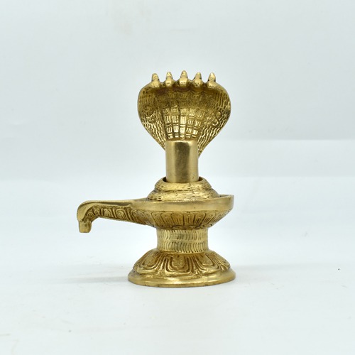 Brass Shiv Ling/ Shivalingam/ Shiv Pindi Idol Brass Shivling With Nag
