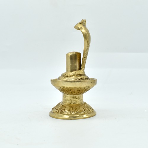Brass Shiv Ling/ Shivalingam/ Shiv Pindi Idol Brass Shivling With Nag