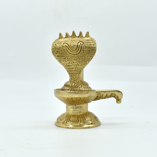 Brass Shiv Ling/ Shivalingam/ Shiv Pindi Idol Brass Shivling With Nag
