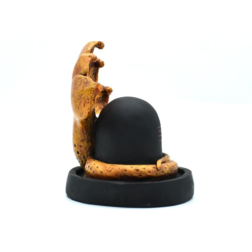 Shivling With Sheshnag Idol Brown And Black Colour Shivling,