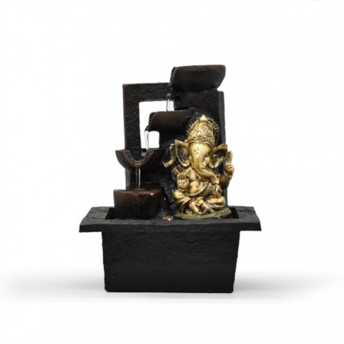 Four Layers Elegant Mini Ganesha Indoor Water Fountain For Home& Office Decor