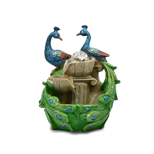 Peacock Design Water Fountain For Home And Office Decor