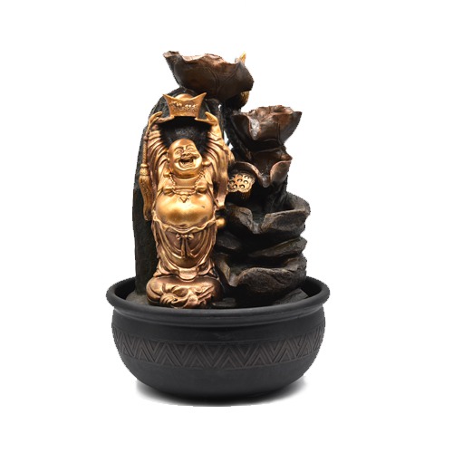 Laughing Buddha Five Layers Unique Design Water Fountain