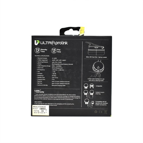 UltraProlink Funk Bluetooth Headset