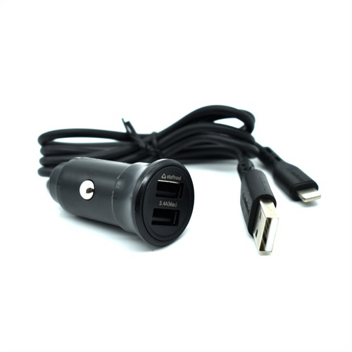 Stuffcool Car Charger iso 3.4 A| Dual USB Pots auto detect Smart IC