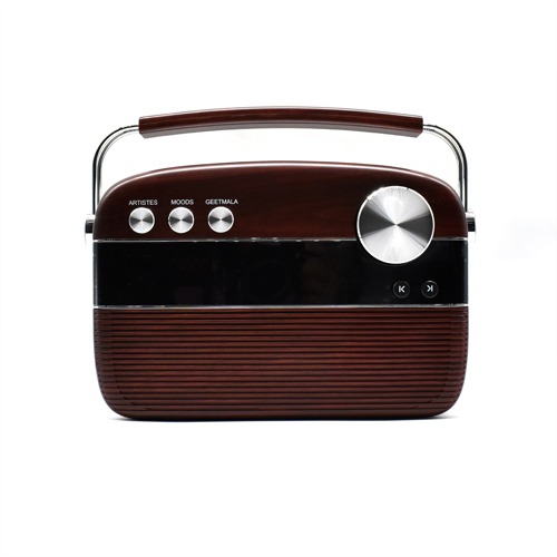 Saregama Carvaan Hindi - Portable Music Player with 5000 Preloaded Songs Brown Colour