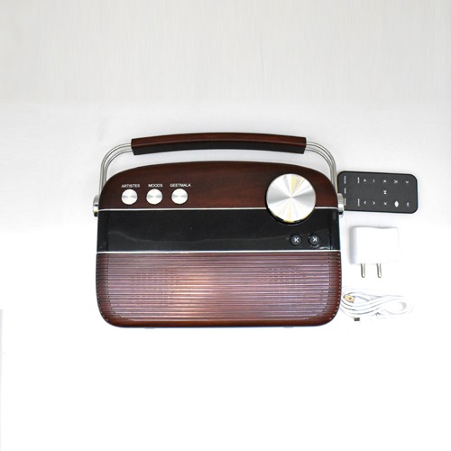 Saregama Carvaan Hindi - Portable Music Player with 5000 Preloaded Songs Brown Colour