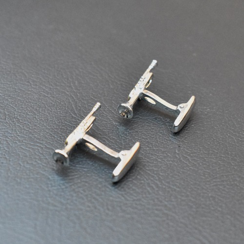 Silver Trumpet Cufflinks |Men Cuff Links |Cufflinks Set