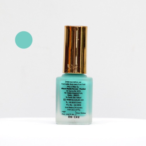 Miscos Dark Cyan Nail Lacquer Glossy | Nail Polish