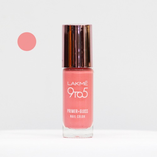 Lakmé 9 to 5 Primer + Gloss Nail Colour, Orange Coat | Orange Colour | Nail Polish