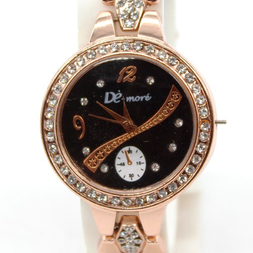 Elegant Black dial With Diamond Design Women's Watch