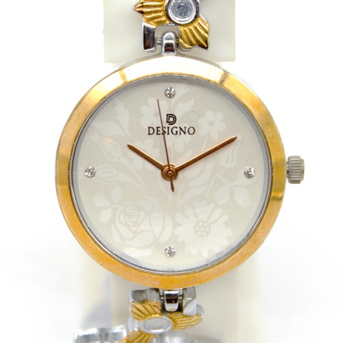 Luxury Women Golden Flower Bracelet Wrist Watch