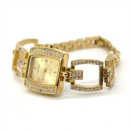 Square Shape Design Diamond Studded Women's Watch