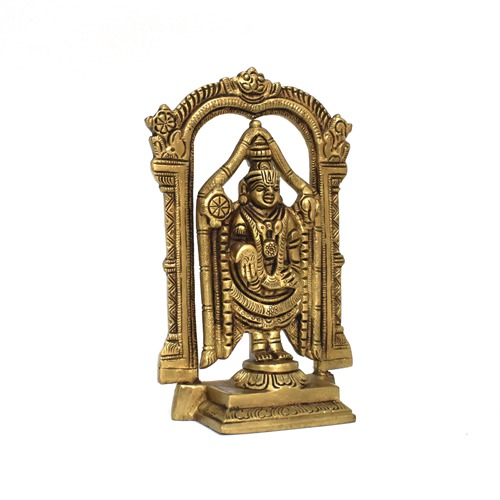 Brass Balaji Tirupati Venkateshwar Exclusive Murti Idol Statue (Balaji 6 inch)