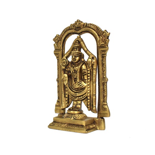 Brass Balaji Tirupati Venkateshwar Exclusive Murti Idol Statue (Balaji 6 inch)