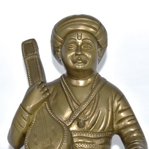 Sant Tukaram Maharaj Brass Idol | Gift For Family, Friends | Yellow Colour | Brass Statue (8 inch)