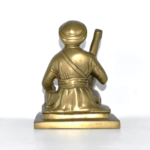 Sant Tukaram Maharaj Brass Idol | Gift For Family, Friends | Yellow Colour | Brass Statue (8 inch)